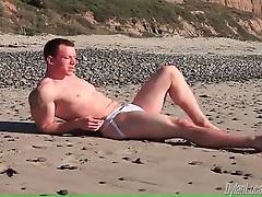 Adam Hardy Gets Horny At The Beach 1